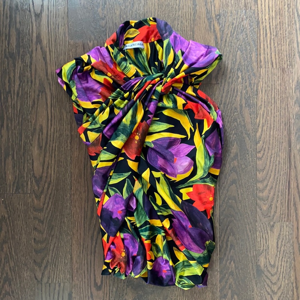 Balenciaga Floral Sleeveless Top